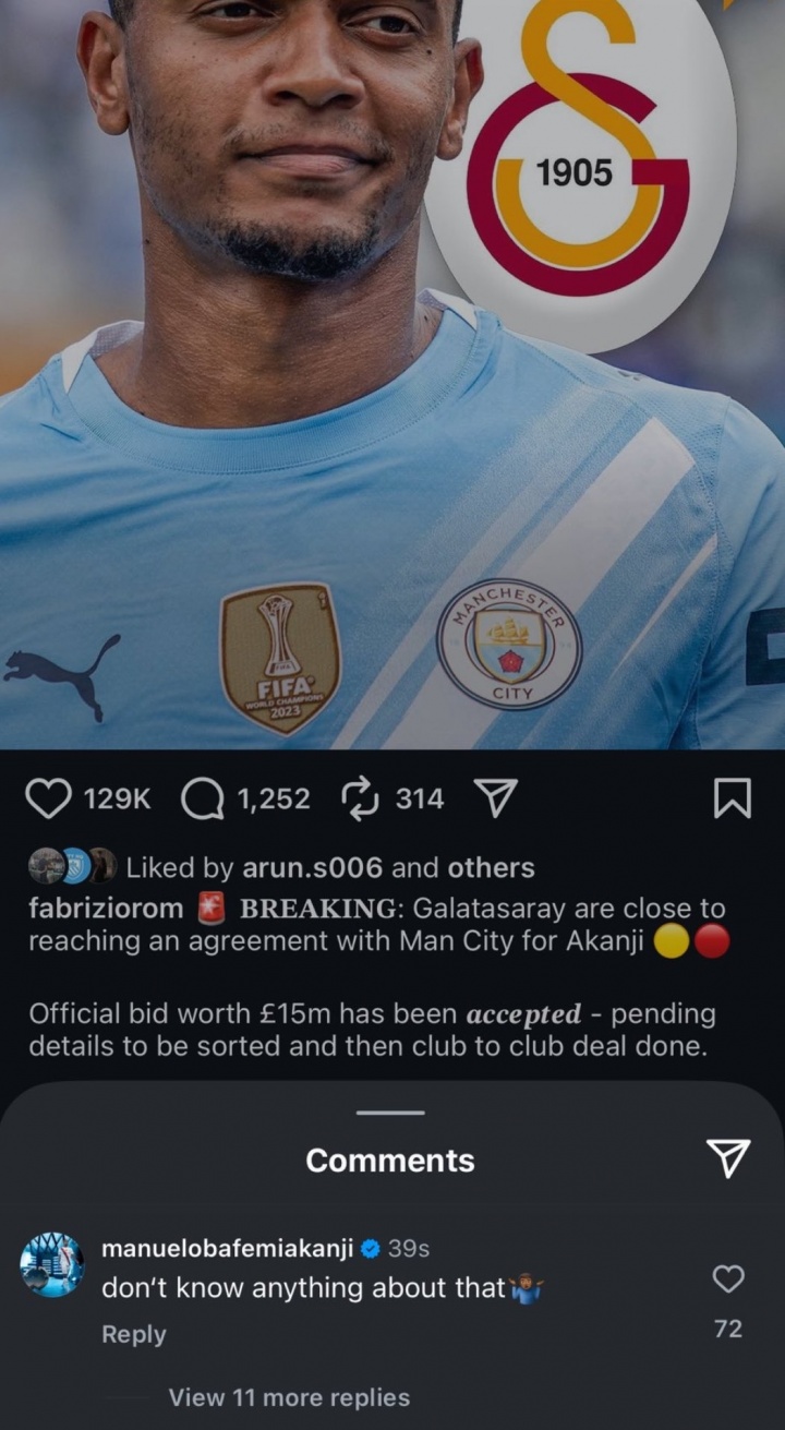 登录入口-阿坎吉现身罗马诺评论区，一脸茫然表示毫不知情